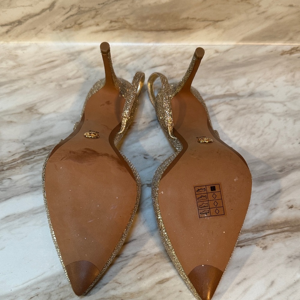 Michael Kors Gold Glitter Heels - Picture 6 of 7